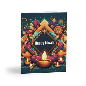 Dipaliz Diwali Greeting Cards with Matching White Envelopes - 8 Pcs / Matte / 4.25” x 5.5”
