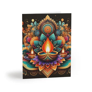 Vibrant Greeting Cards Celebrate Diwali Heartfelt Wishes - Dipaliz - 16 Pcs / Matte / 4.25” x 5.5”