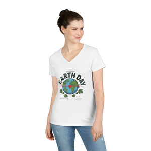 Eco Chic V-neck T-shirt Celebrate Earth Day - Dipaliz - T-shirts