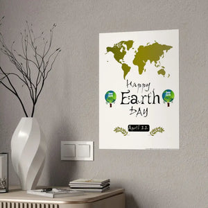 Happy Earth Day Poster - Glossy Celestial Eco Decor - Dipaliz - Posters Prints & Visual Artwork