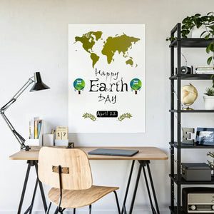 Happy Earth Day Poster - Glossy Celestial Eco Decor - Dipaliz - Posters Prints & Visual Artwork