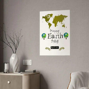 Happy Earth Day Poster - Glossy Celestial Eco Decor - Dipaliz - Posters Prints & Visual Artwork