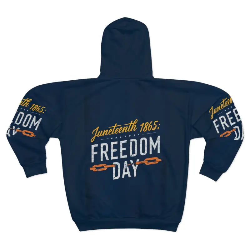 Celebrate Freedom Day in Style with Juneteenth Unisex Zip Hoodie - All Over Prints