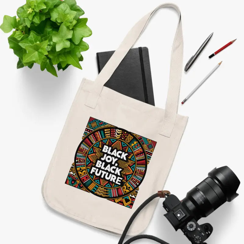 Celebrate Juneteenth with Eco-friendly Certified Organic Black Joy Tote - Bags