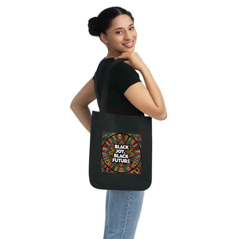 Celebrate Juneteenth with Eco-friendly Certified Organic Black Joy Tote - one Size / Bags