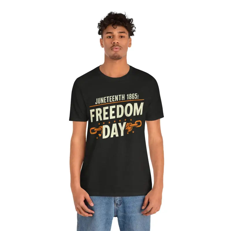 Celebrate Juneteenth in Style with Soft Cotton Unisex Tee - Black Heather / s T-shirt