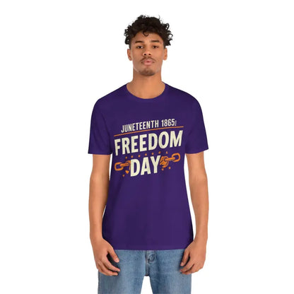 Celebrate Juneteenth in Style with Soft Cotton Unisex Tee - Team Purple / s T-shirt