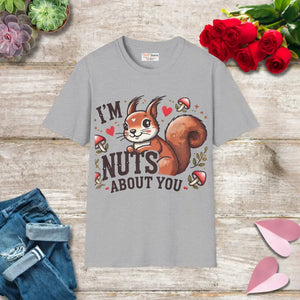 Cotton Tee - Nuts About you Squirrel Unisex Softstyle - Dipaliz - Sport Grey / s - T-shirts