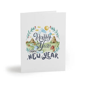 Greeting Cards - Bold Uncoated Cardstock with Matching White Envelopes - Dipaliz - 8 Pcs / Matte / 4.25” x 5.5” - & Note