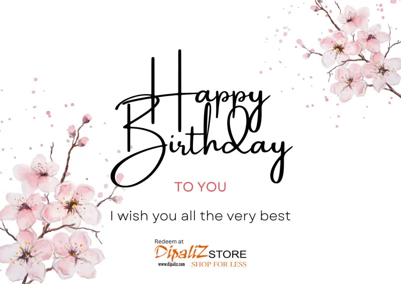 Celebrate in Style with Dipaliz Happy Birthday Cherry Gift Card