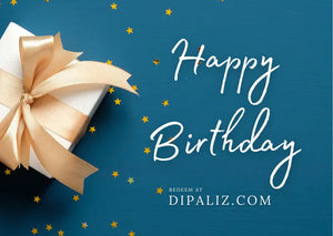 Dipaliz Happy Birthday Gift Card - Stylish Design Celebration - Cards