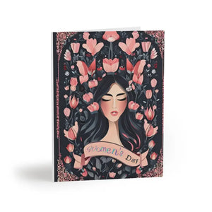 Womens Day Greeting Cards with Matching White Envelopes - Dipaliz - 8 Pcs / Matte / 4.25” x 5.5” - & Note