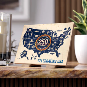 Custom Ceramic Photo Tile – Usa 250 Vintage Map - Dipaliz - Wall Tiles