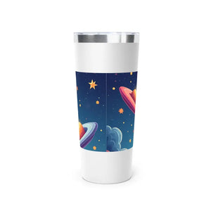 Celestial Copper Tumbler 22oz Cosmic Night Sky Design - Dipaliz - White - Tumblers
