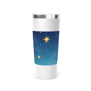 Celestial Copper Tumbler 22oz Cosmic Night Sky Design - Dipaliz - White - Tumblers