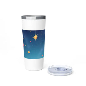 Celestial Copper Tumbler 22oz Cosmic Night Sky Design - Dipaliz - White - Tumblers