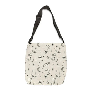Stars Adjustable Tote - Celestial Moon Design Night Sky Bag - Dipaliz - Bags