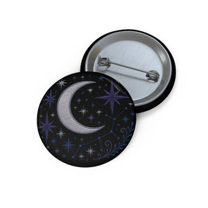 Glossy Celestial Pin Buttons - Moon Accessories - Dipaliz - Pinback