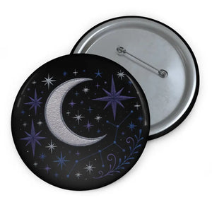 Celestial Pin Buttons - Premium Moon Accessories - Dipaliz - 3’’ - Pinback