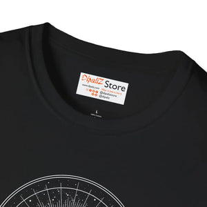 Celestial Zodiac Wheel T-shirt, Geometric Sacred Circle Tee - T-shirts - m