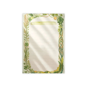 Celtic Clover Floral Notepad - Lined Post-it Note Pads - Dipaliz - 4’’ x 6’’ / White - Paper Products
