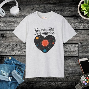 You’re the Center of my Universe Heart Tee - Dipaliz - Ash / s - T-shirts