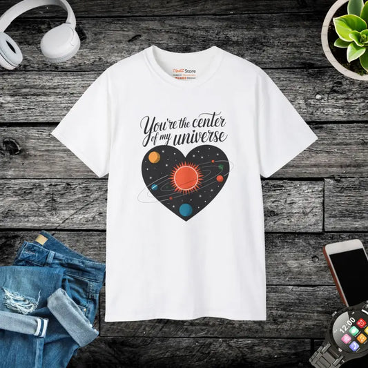 Unisex Ultra Cotton Tee: Make your Universe Pop - White / s T-shirt