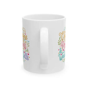 Mug - Wedding Bells Colorful Floral Ceramic - Dipaliz