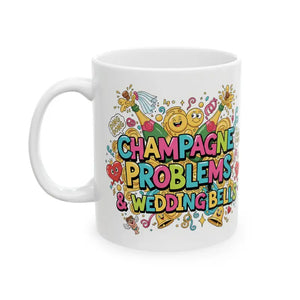 Mug - Wedding Bells Colorful Doodle Ceramic - Joyful Morning - Dipaliz