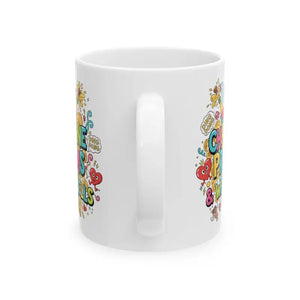 Mug - Wedding Bells Colorful Doodle Ceramic - Joyful Morning - Dipaliz