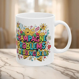 Mug - Wedding Bells Colorful Doodle Ceramic - Joyful Morning - Dipaliz 11oz