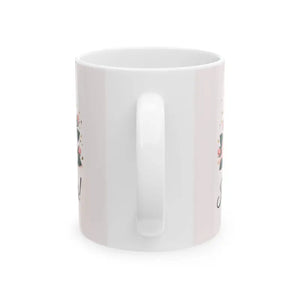 Perfect Bridal Shower Ceramic Mug with Bold Florals - Dipaliz - 11oz - Mugs