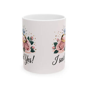 Perfect Bridal Shower Ceramic Mug with Bold Florals - Dipaliz - 11oz - Mugs
