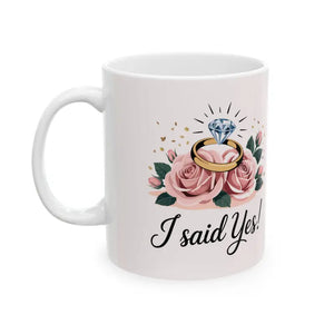 Perfect Bridal Shower Ceramic Mug with Bold Florals - Dipaliz - 11oz - Mugs