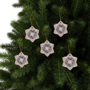 Holly Leaves Ceramic Ornaments - Festive Holiday Decor - Dipaliz - Home