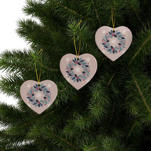 Holly Leaves Ceramic Ornaments - Festive Holiday Decor - Dipaliz - Home