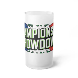 Super Football Frosted Glass Beer Mug 16oz Game Day - Dipaliz - Tumblers