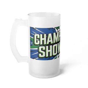Super Football Frosted Glass Beer Mug 16oz Game Day - Dipaliz - Tumblers
