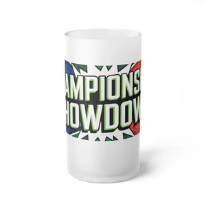 Football Frosted Glass Beer Mug - Game Day Essential - Dipaliz - 16oz / Tumblers