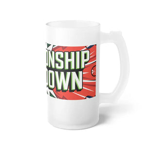 Football Frosted Glass Beer Mug - Game Day Essential - Dipaliz - 16oz / Tumblers