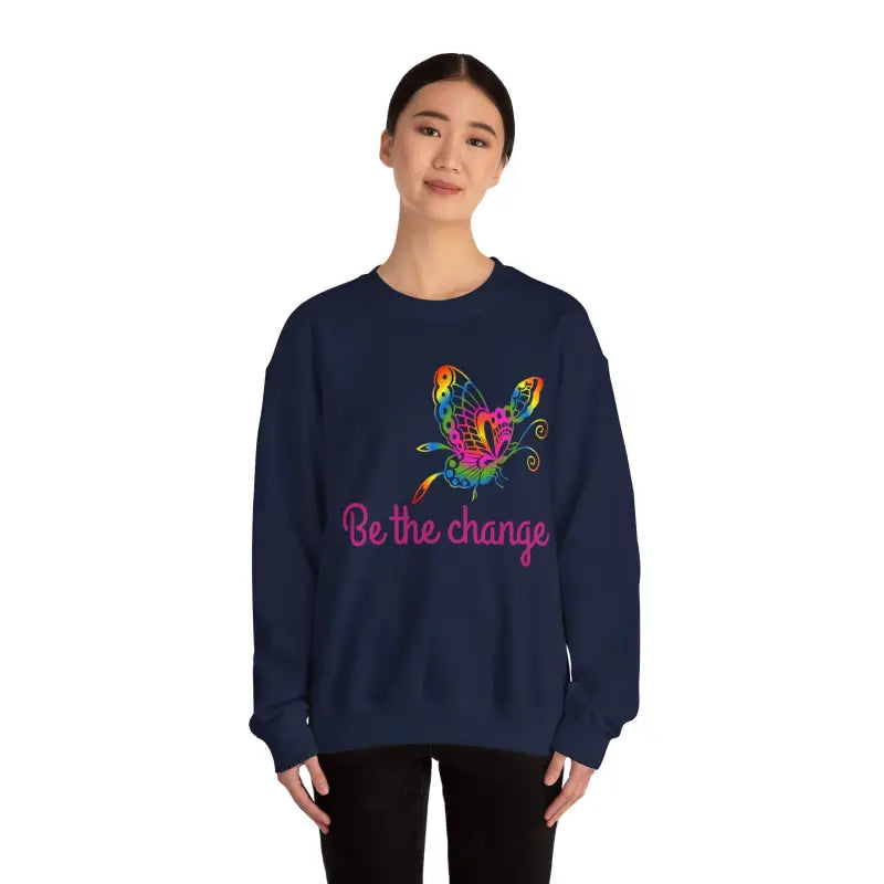 Be the Change Butterfly Crewneck – Unisex Heavy Blend Comfort - Sweatshirt