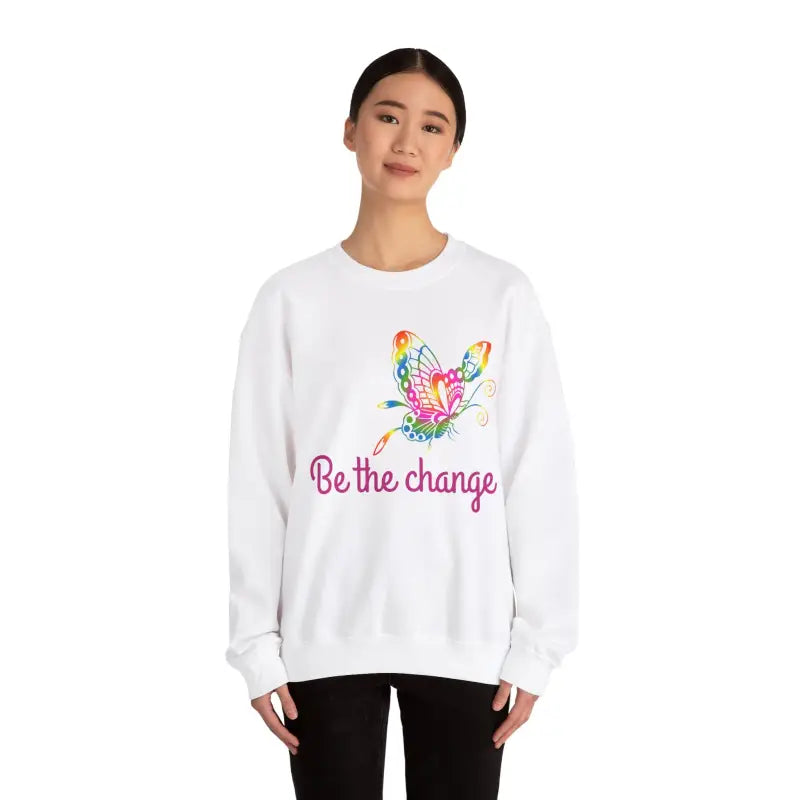 Be the Change Butterfly Crewneck – Unisex Heavy Blend Comfort - Sweatshirt