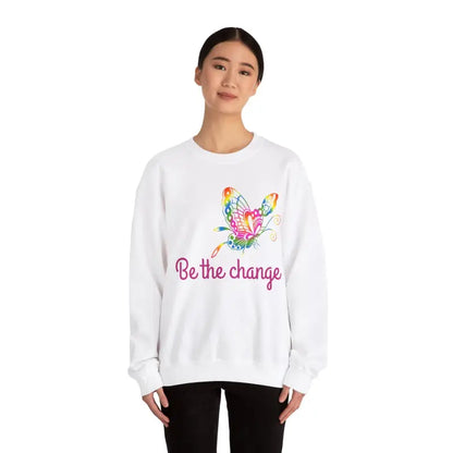 Be the Change Butterfly Crewneck – Unisex Heavy Blend Comfort - Sweatshirt