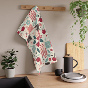 Vibrant Patchwork Tea Towels - Charming Cherry - Dipaliz - Kitchen