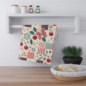Vibrant Patchwork Tea Towels - Charming Cherry - Dipaliz - Kitchen