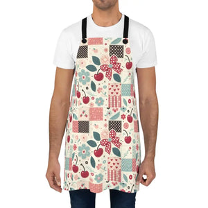 Cherry Print Apron - Charming Kitchen Style - Dipaliz - one Size - Aprons
