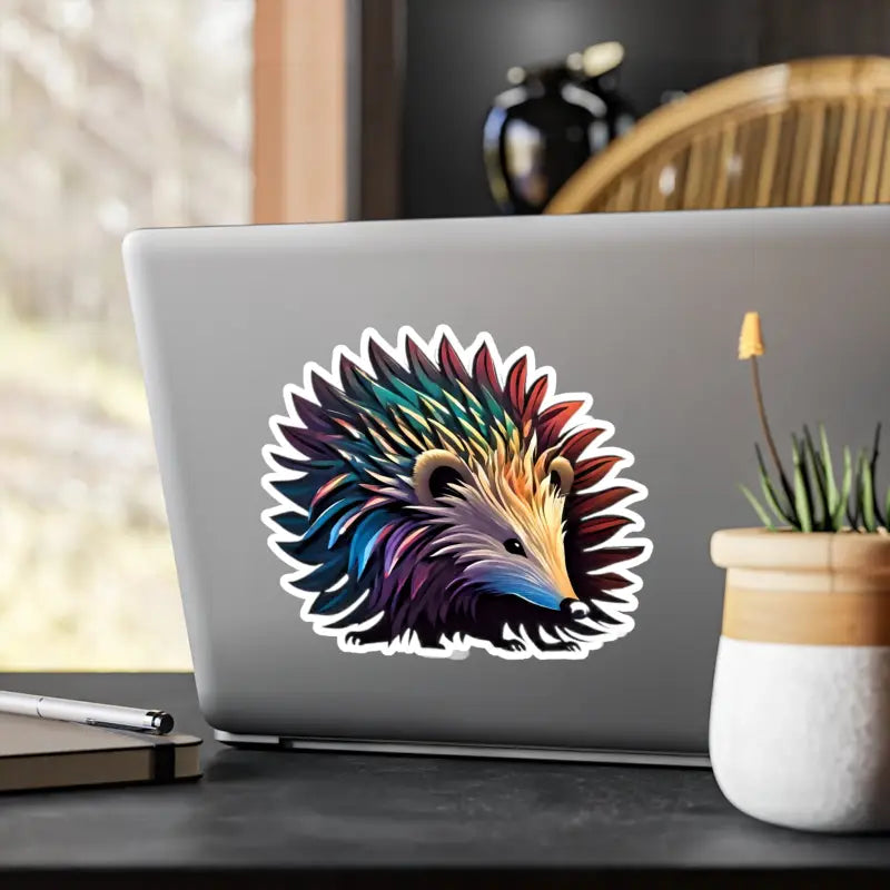 Whimsical Hedgehog Kiss Cut Vinyl Decals for your Home Decor - 8’’ x 10’’ / Kiss-cut / Satin Paper Products