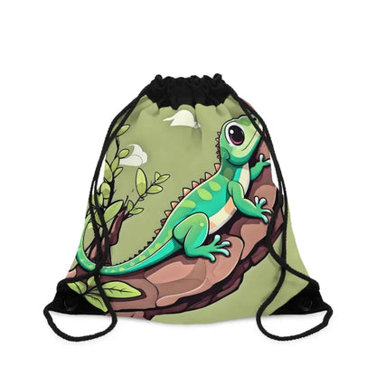 Charming Lizard Drawstring Bag: Stylish Cozy & Eco-friendly - one Size Bags