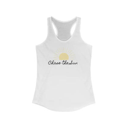 Chase the Sun in Style: Women’s Ideal Racerback Tank - Solid White / Xs Top