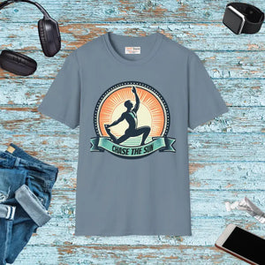 Unisex Softstyle Motivational Graphic Shirt Summer Vibes - Dipaliz - s / Stone Blue - T-shirts